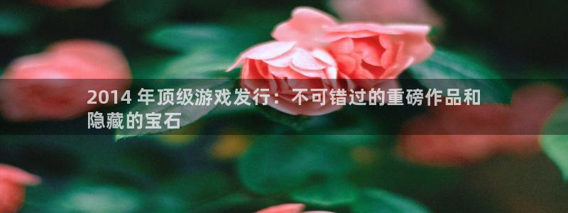 顺盈娱乐案7O777：2014 年顶级游戏发行：不可错过的重磅作品和
隐藏的宝石