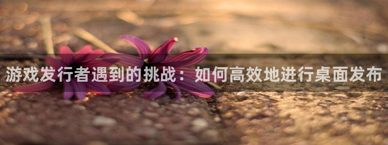 顺盈平台注册资金多少合适：游戏发行者遇到的挑战：如何高效地进行桌面发布